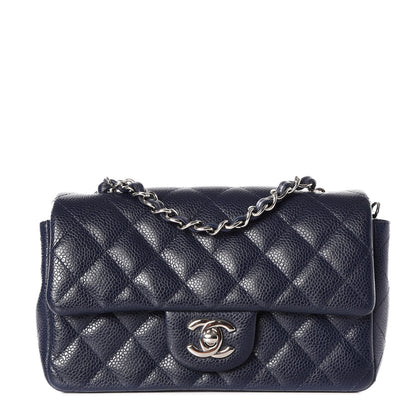 Chanel Caviar Quilted Mini Rectangular Flap Navy 1 of 11