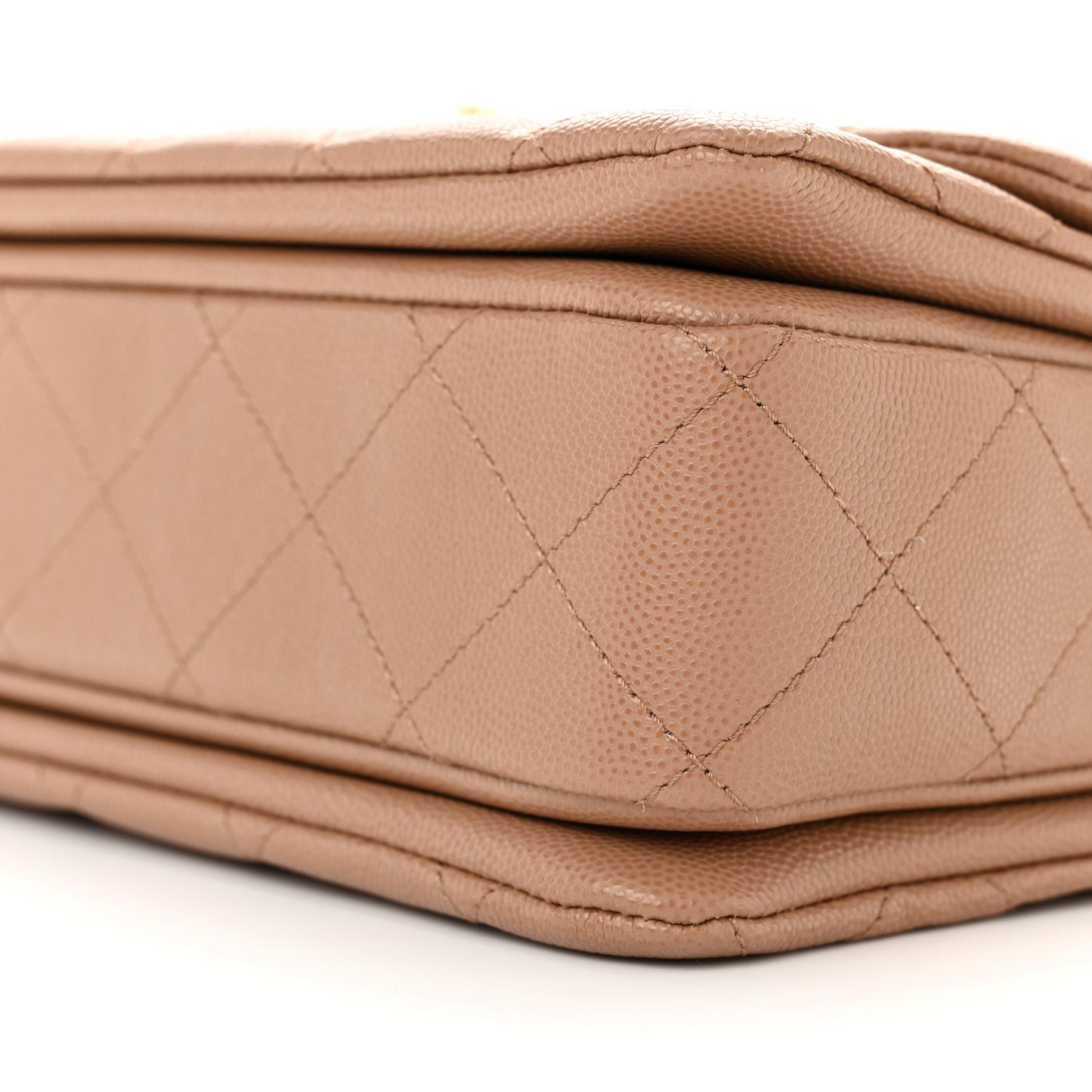Caviar Quilted Coco First Flap Beige