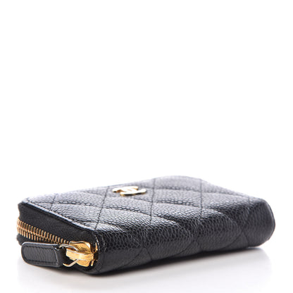 Chanel Caviar Quilted Zip Coin Purse Black 4 of 9