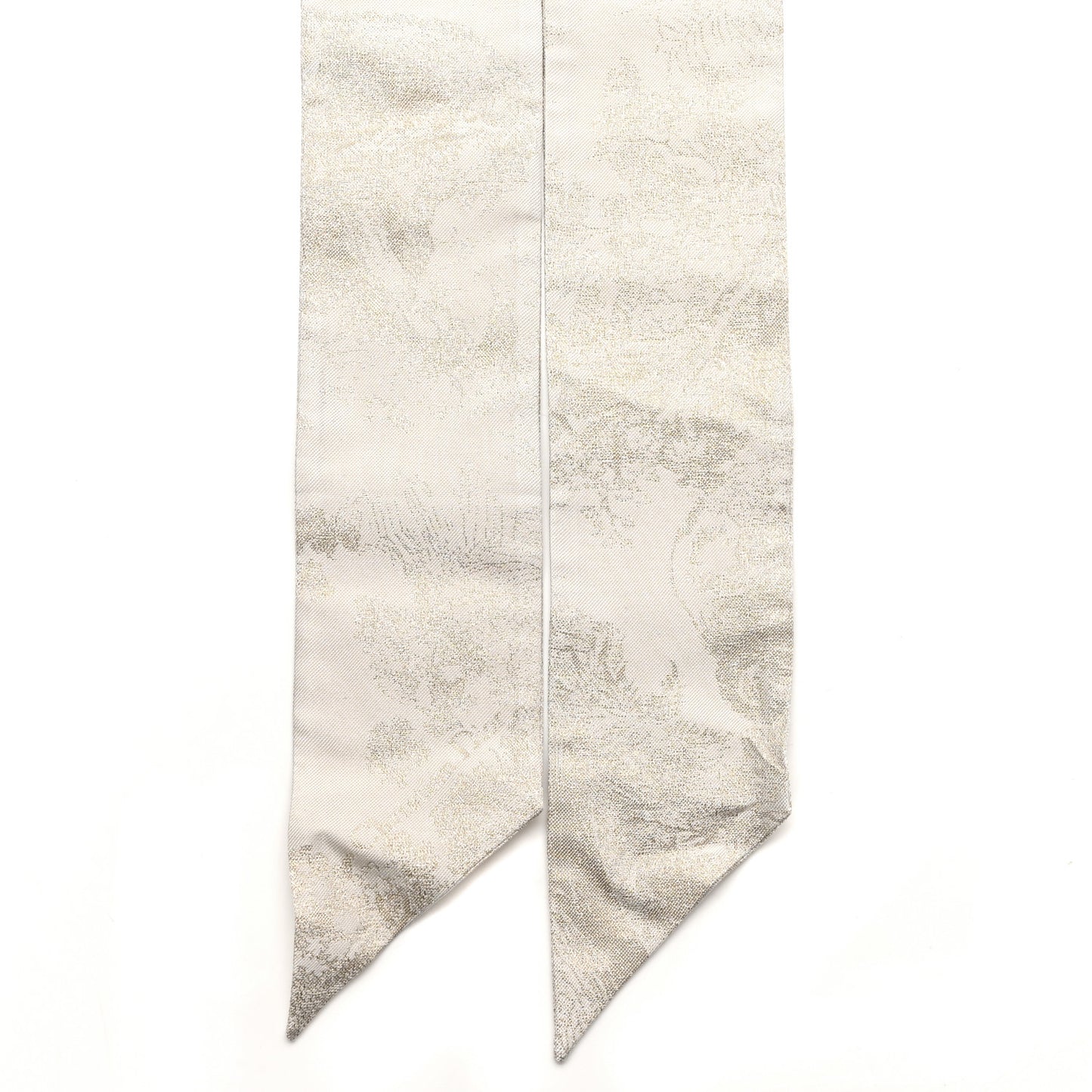 Silk Toile De Jouy Mitzah Scarf White Gold
