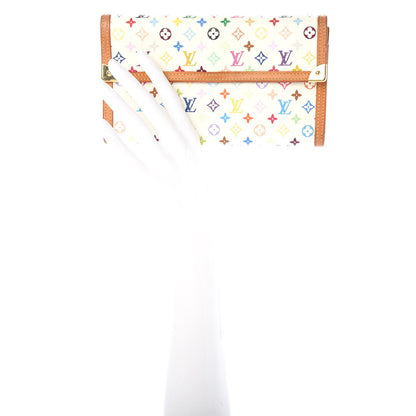 Louis Vuitton Monogram Multicolor Porte Tresor International Wallet White 2 of 8