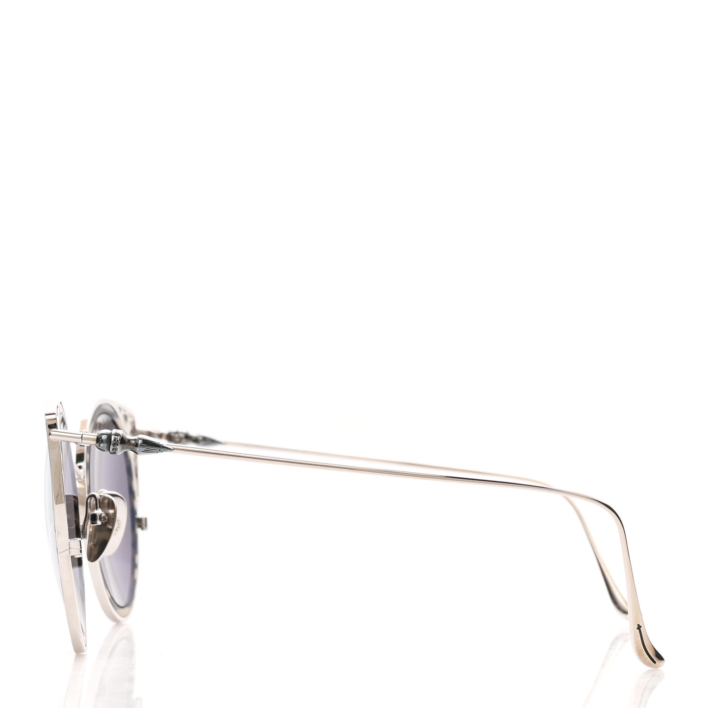 Metal Blow It Blue Sunglasses Silver