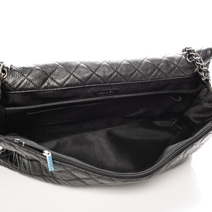 Chanel Calfskin Quilted XXL Travel Flap Bag Black 5 of 8