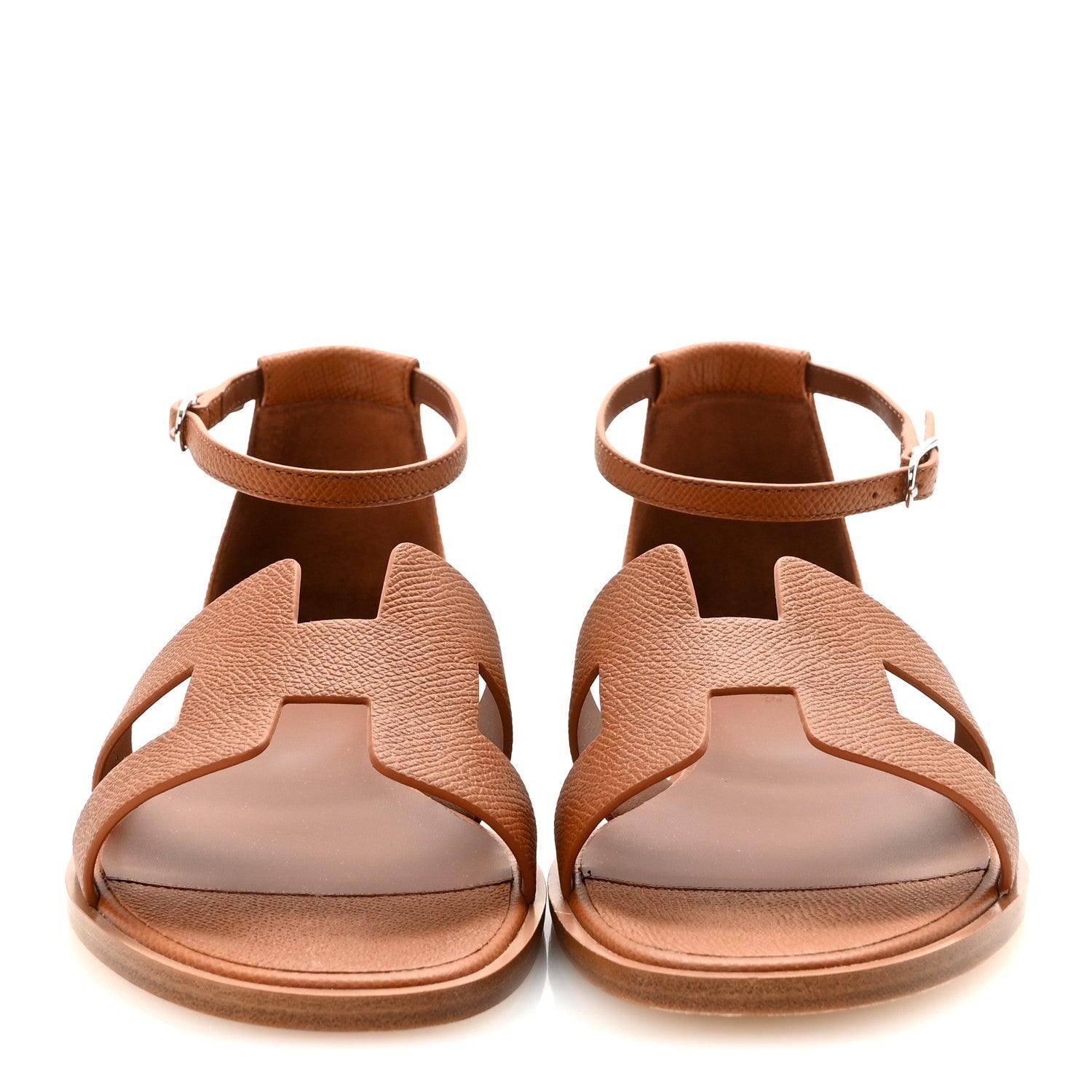 Hermes Epsom Santorini Sandals 39 Gold 3 of 10