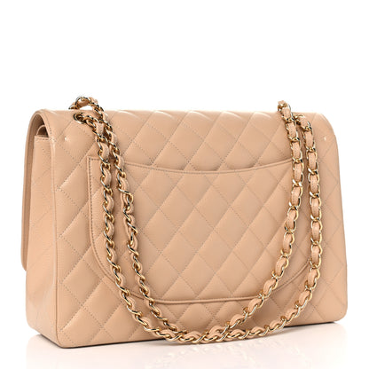Chanel Caviar Quilted Maxi Double Flap Beige 3 of 10