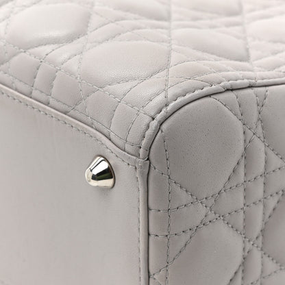 Christian Dior Lambskin Cannage Large Lady Dior Light Grey 14 of 15