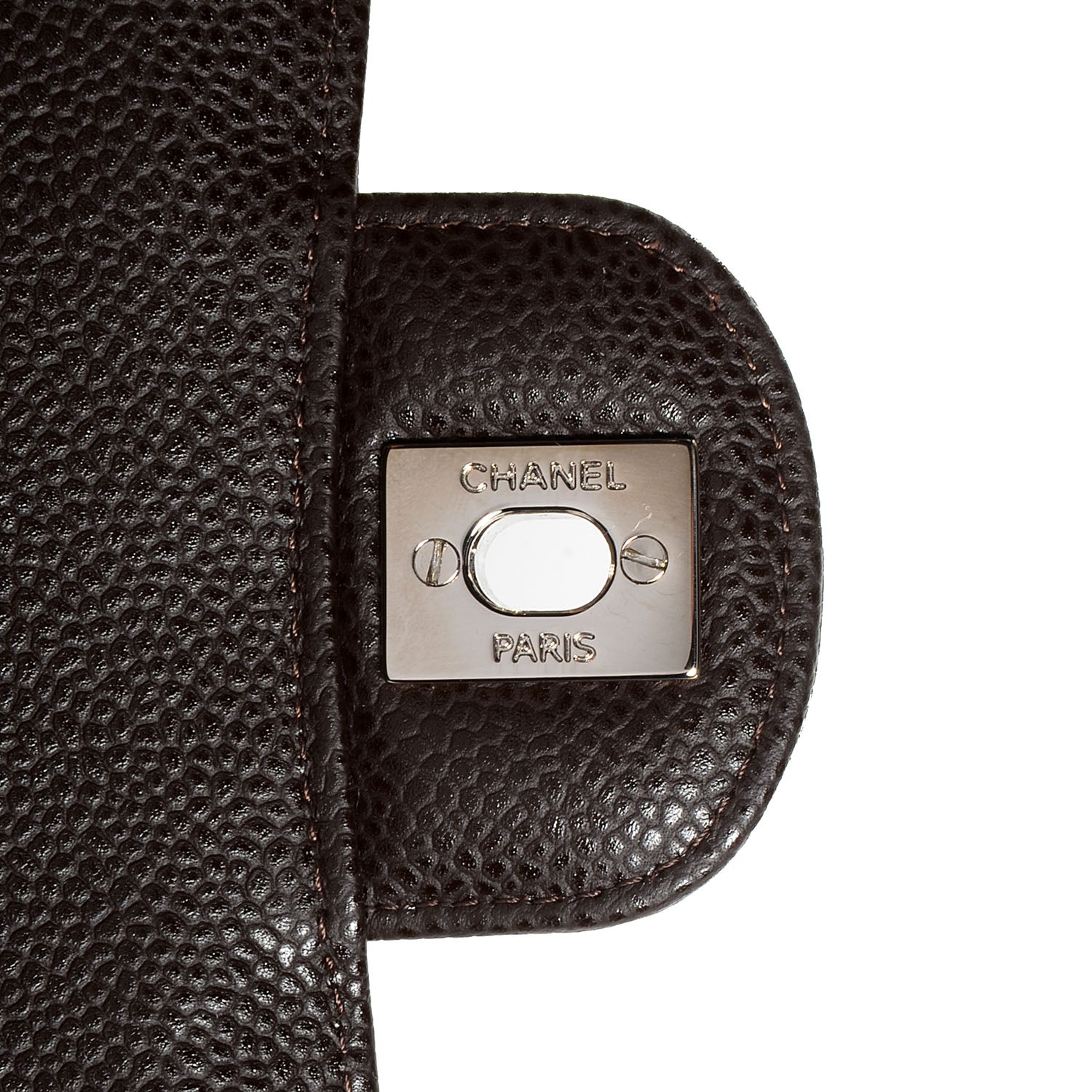 Chanel Caviar Quilted Medium Double Flap Brown 9 of 9