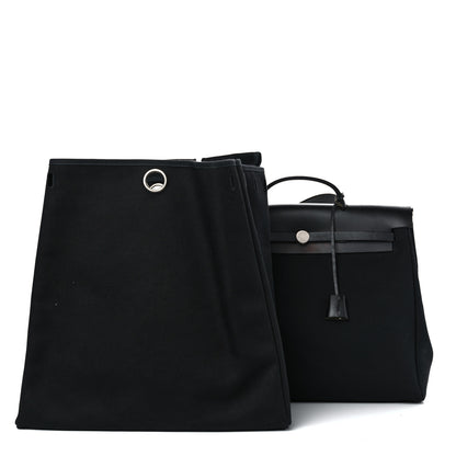 Hermes Toile Vache Calfskin Herbag 39 MM Black 3 of 13