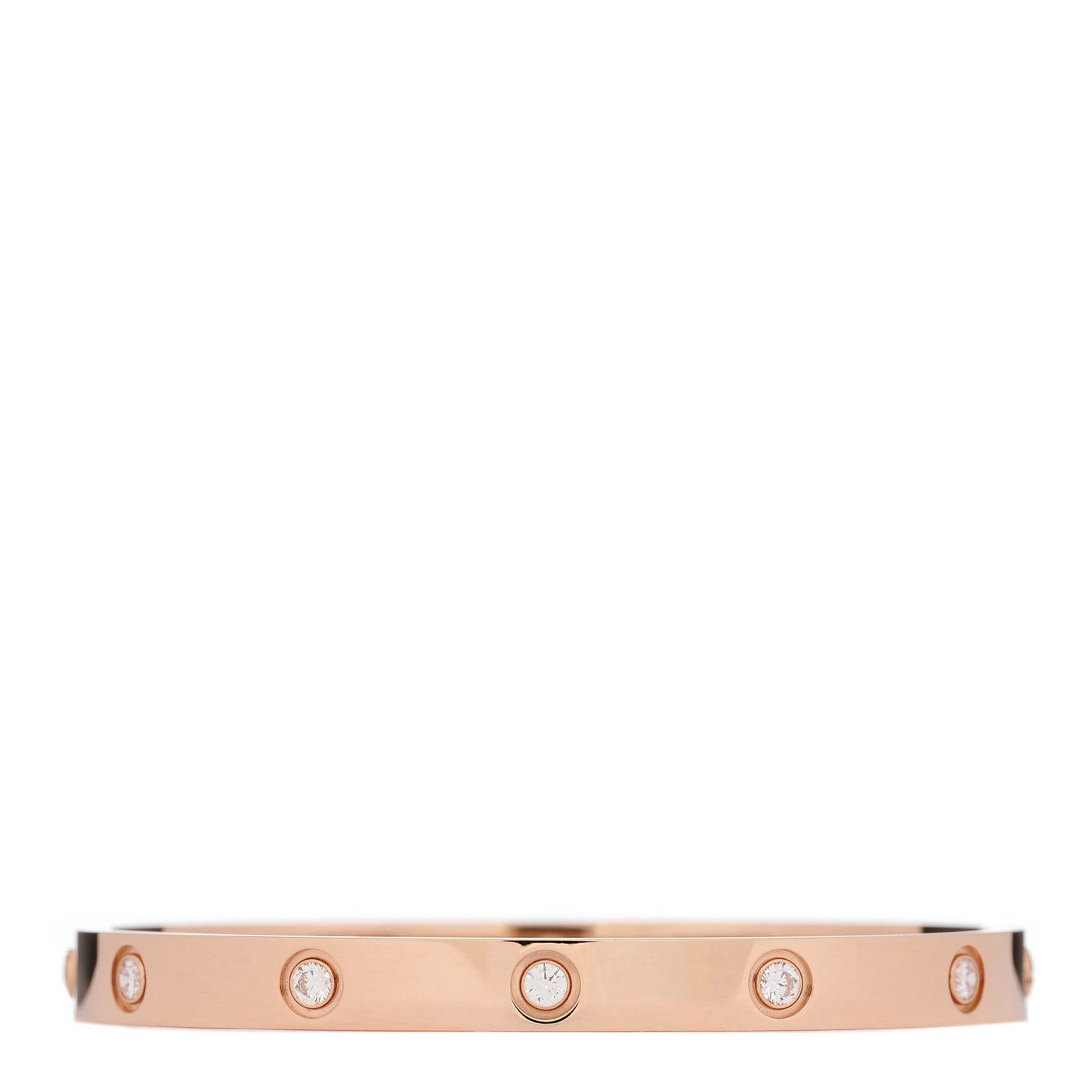 18K Pink Gold 10 Diamond LOVE Bracelet 18