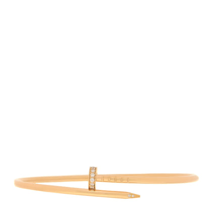 Cartier 18K Yellow Gold Diamond Small Juste Un Clou Bracelet 17 1 of 5