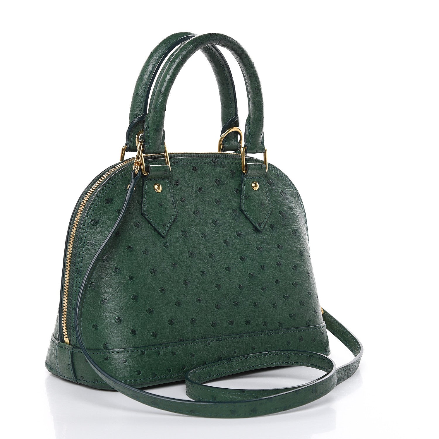 Louis Vuitton Ostrich Alma BB Menthe 3 of 9