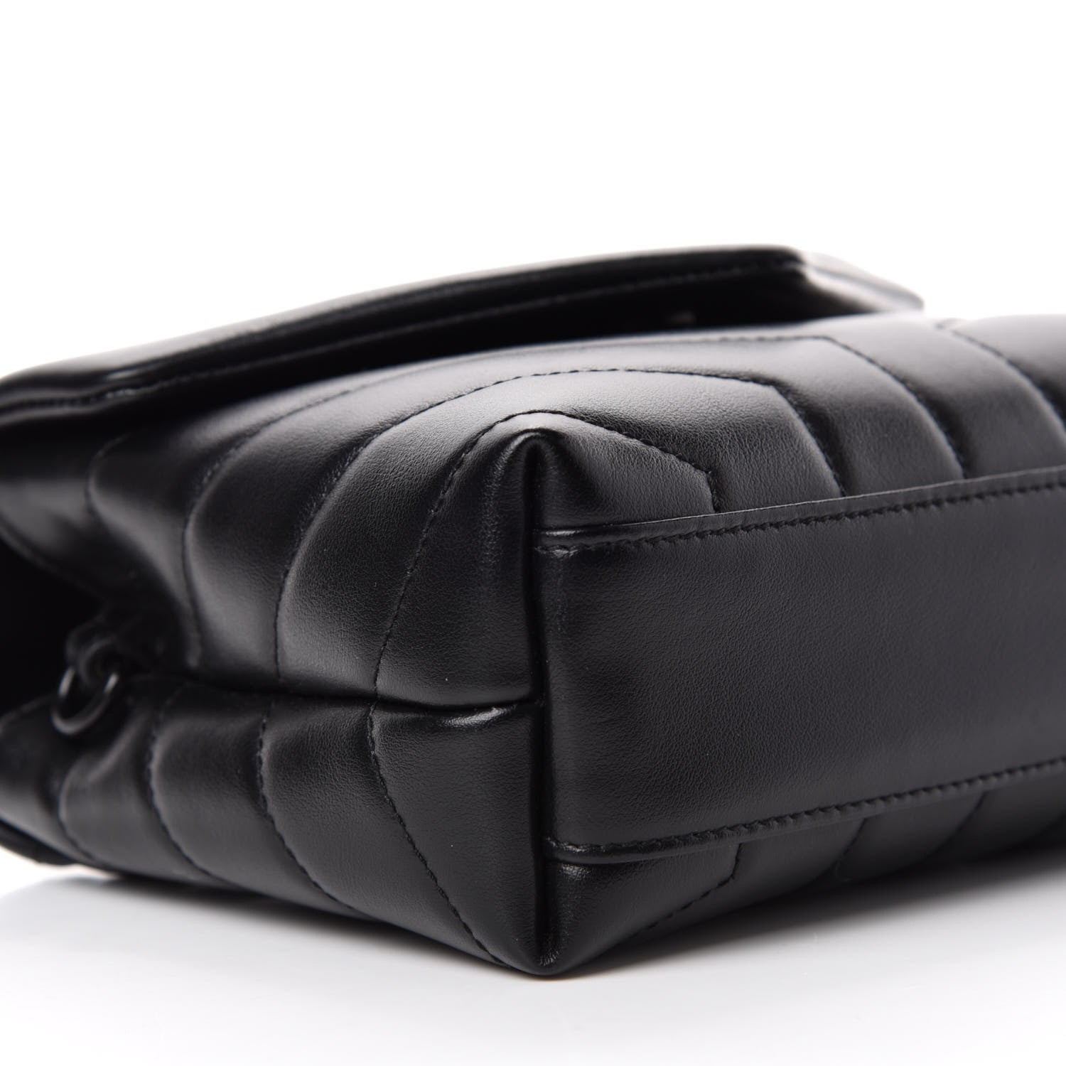 Saint Laurent Calfskin Y Quilted Monogram Toy Loulou Crossbody Bag Black 6 of 12