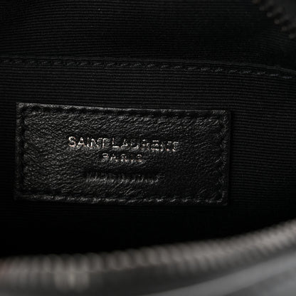 Saint Laurent Calfskin Matelasse Chevron Round Vinyle Camera Bag Black 6 of 10