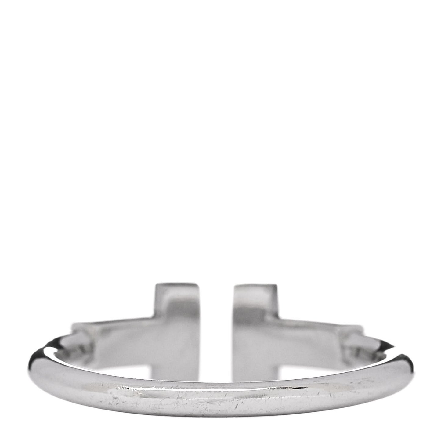 18K White Gold Diamond T Wire Ring 52 6