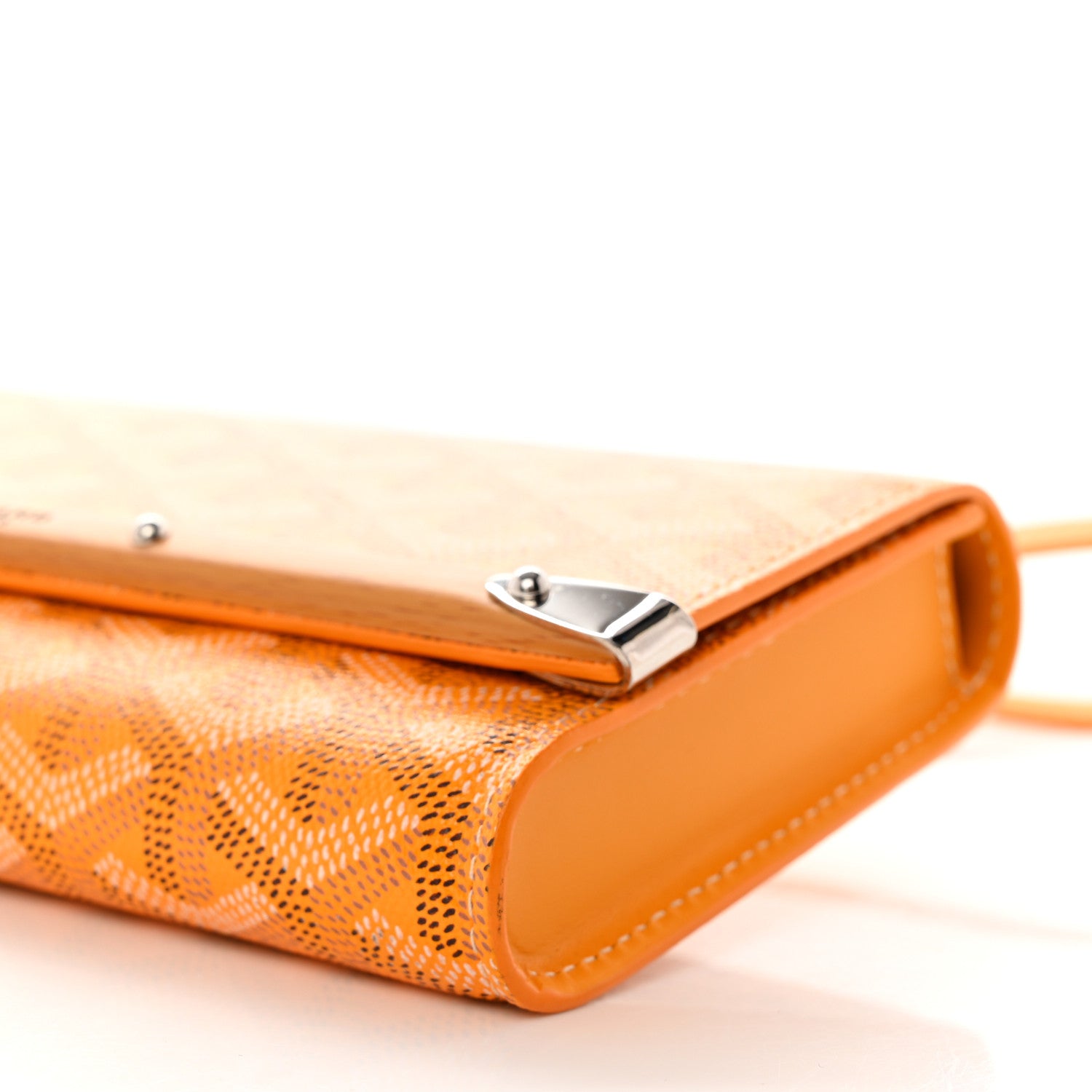 Goyard Goyardine Monte Carlo Bois Clutch With Strap Yellow 9 of 9