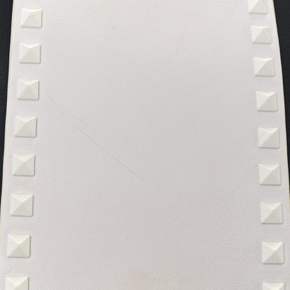 Valentino Garavani Vitello Colorblock Large Free Rockstud Halfmoon Saddle Bag Marine White 10 of 10