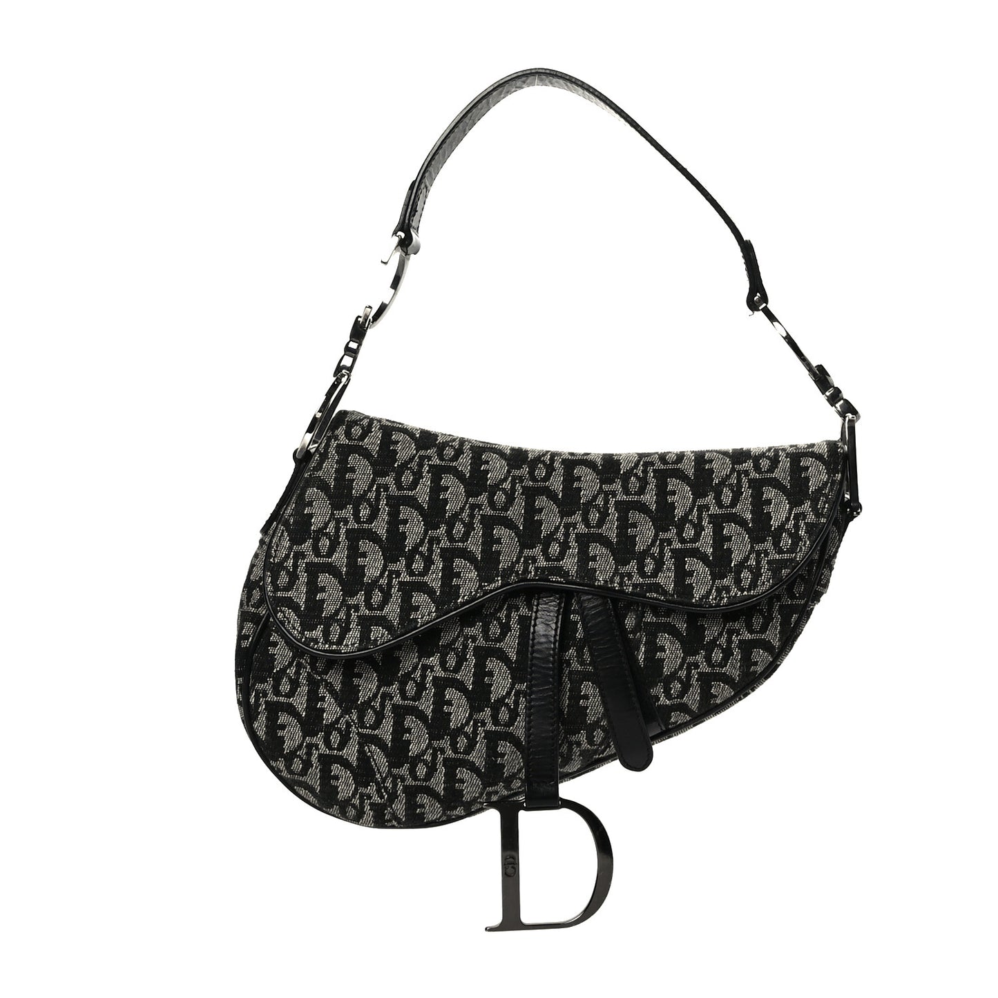 Monogram Saddle Bag Black