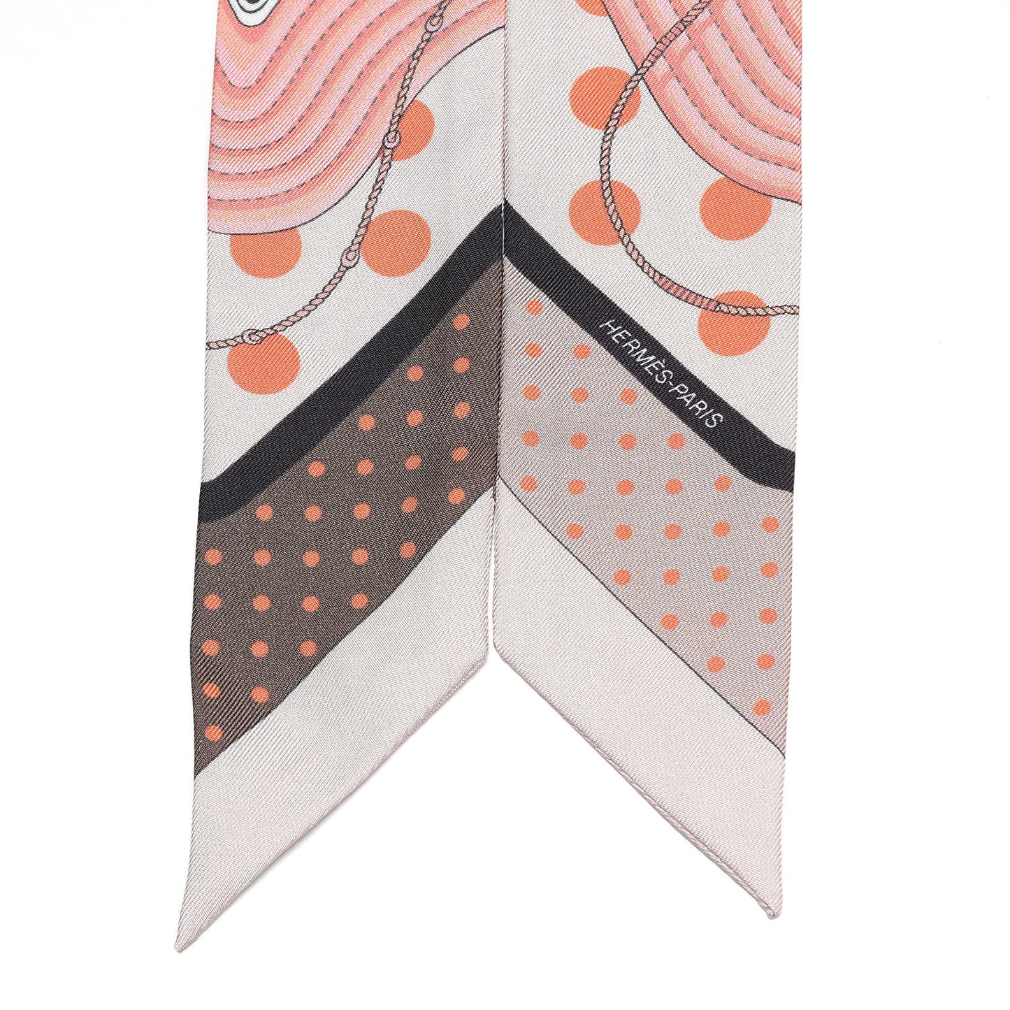 Silk Clic Clac a Pois Twilly Rose Nacre Marron Corail