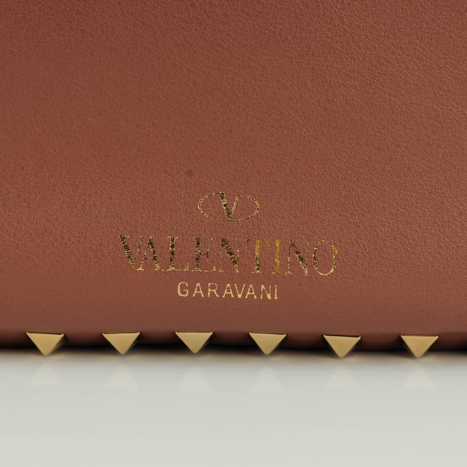 Valentino Garavani Vitello Small Rockstud Tote Poudre 4 of 8