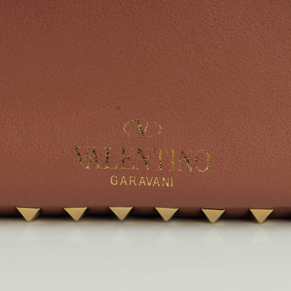 Valentino Garavani Vitello Small Rockstud Tote Poudre 4 of 8