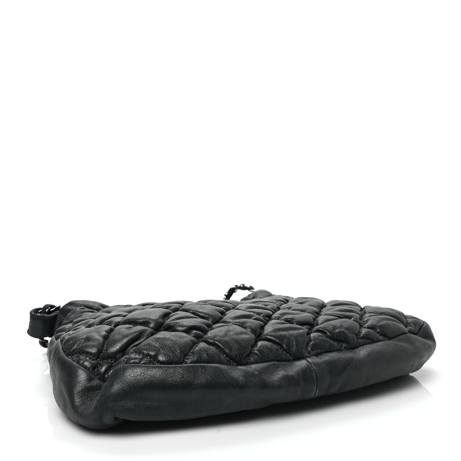 Chanel Iridescent Calfskin Bubble Quilt Hobo Black 3 of 9