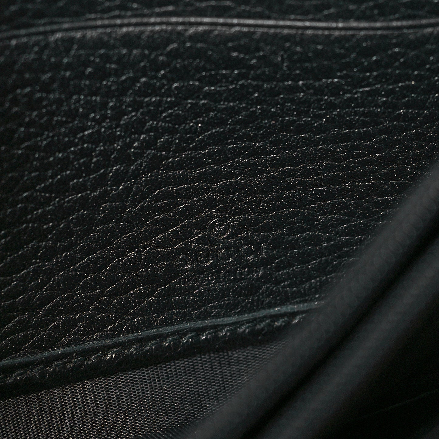 Calfskin Petite GG Marmont Wallet Chain Bag Black