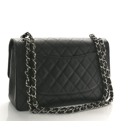 Chanel Caviar Quilted Jumbo Double Flap Black 3 of 10