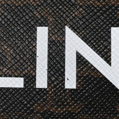 Celine Triomphe Canvas Logo Coin and Card Pouch With Hook Black 8 of 9
