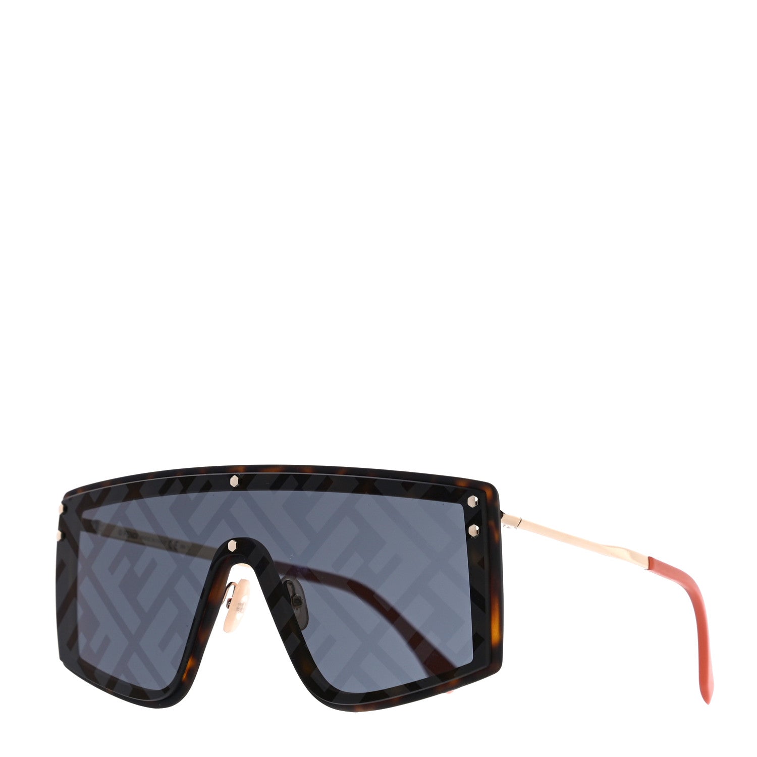 Fendi FF Shield Sunglasses FF M0076/G/S Black 1 of 7