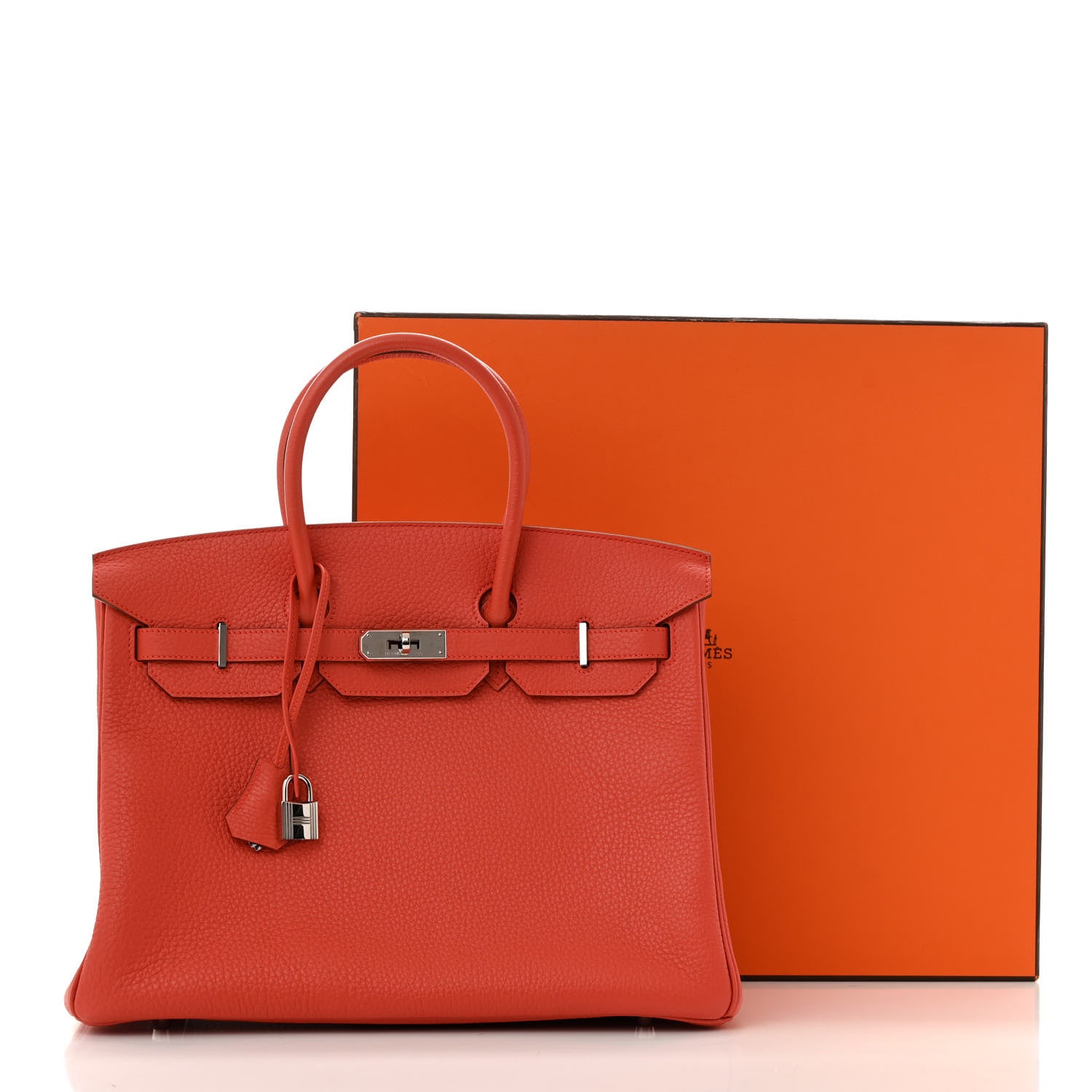 Hermes Taurillon Clemence Birkin 35 Capucine 14 of 14