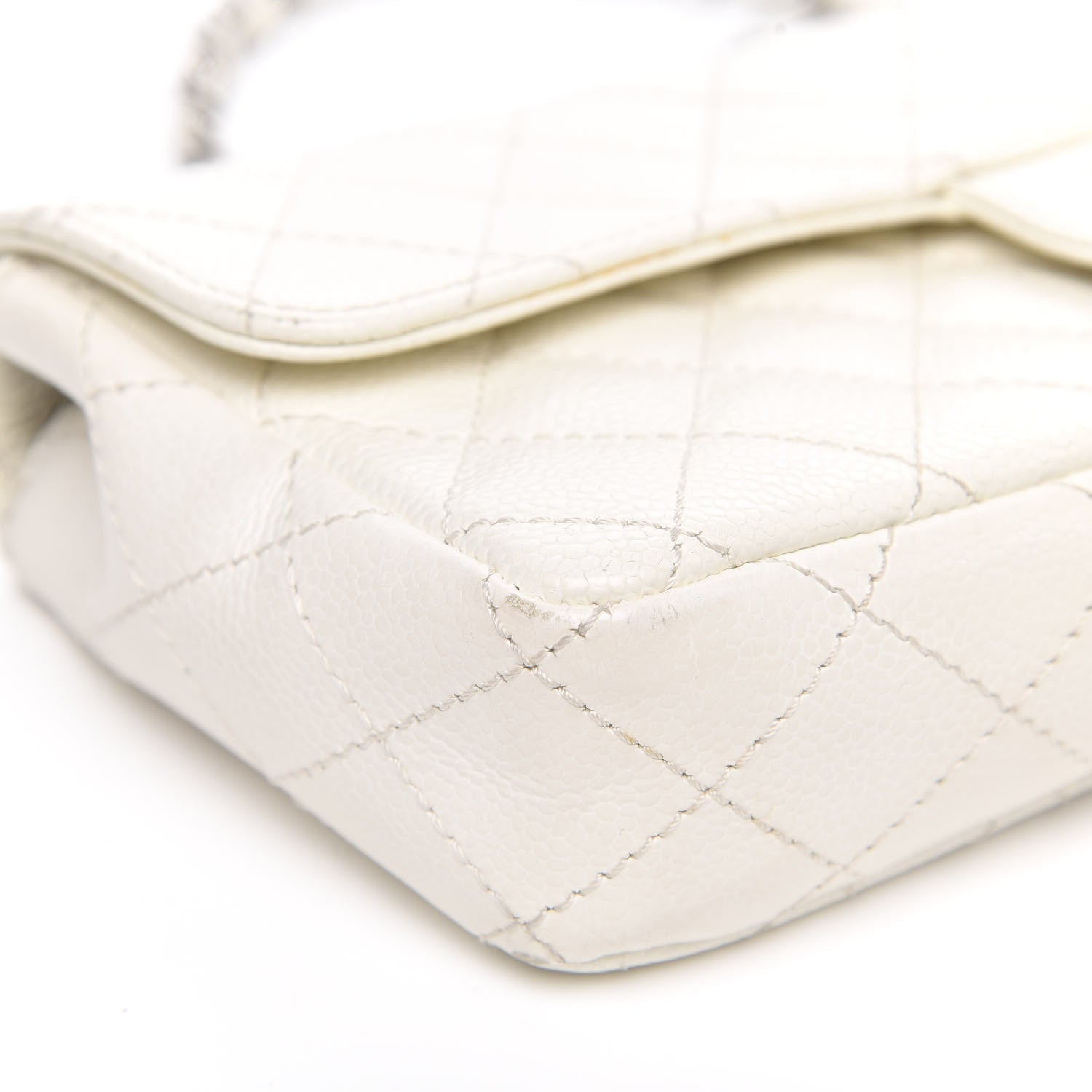 Chanel Caviar Quilted East West Flap White 8 of 14