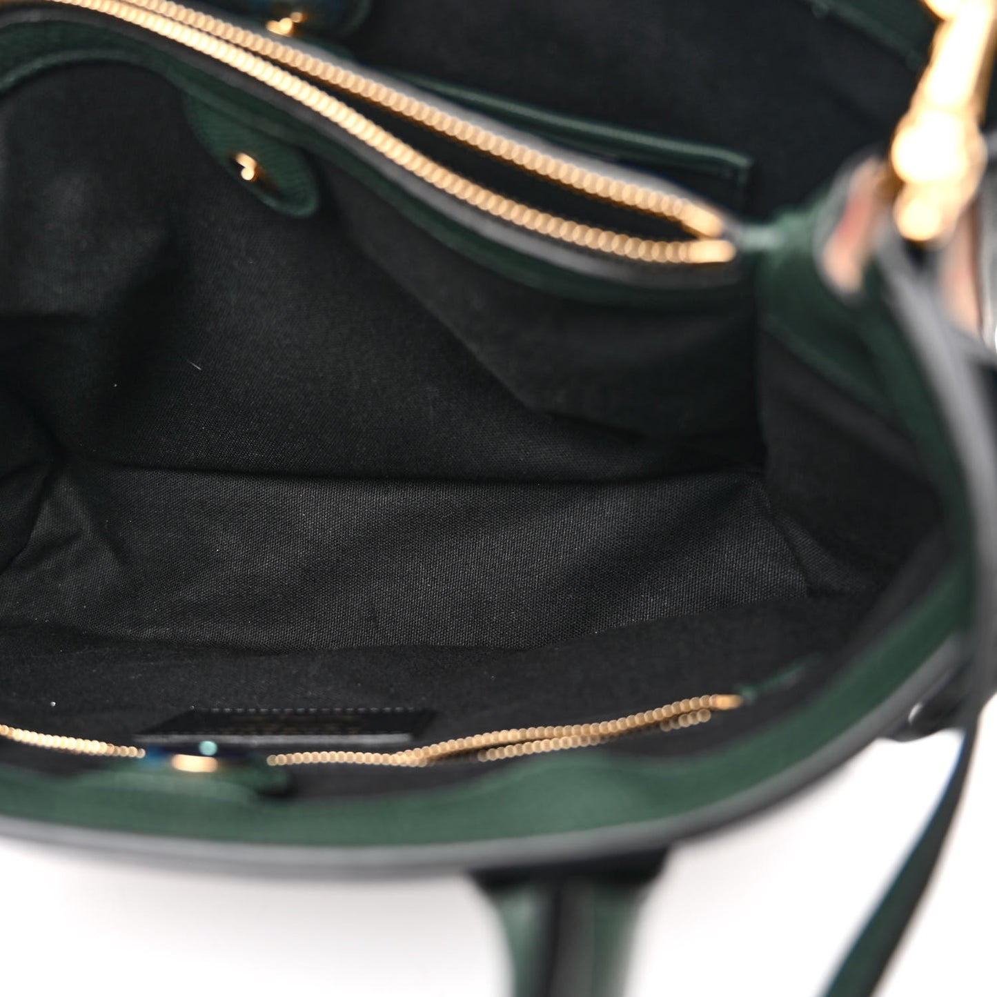 Derby Calfskin House Check Medium Banner Tote Dark Bottle Green
