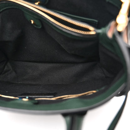 Burberry Derby Calfskin House Check Medium Banner Tote Dark Bottle Green 6 of 13