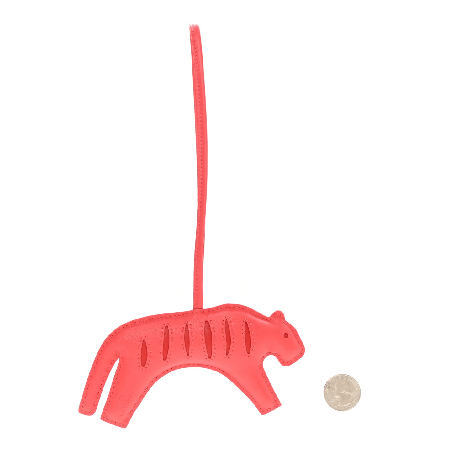 Milo Lambskin Rooroo Bag Charm Rose Texas Rouge Indien