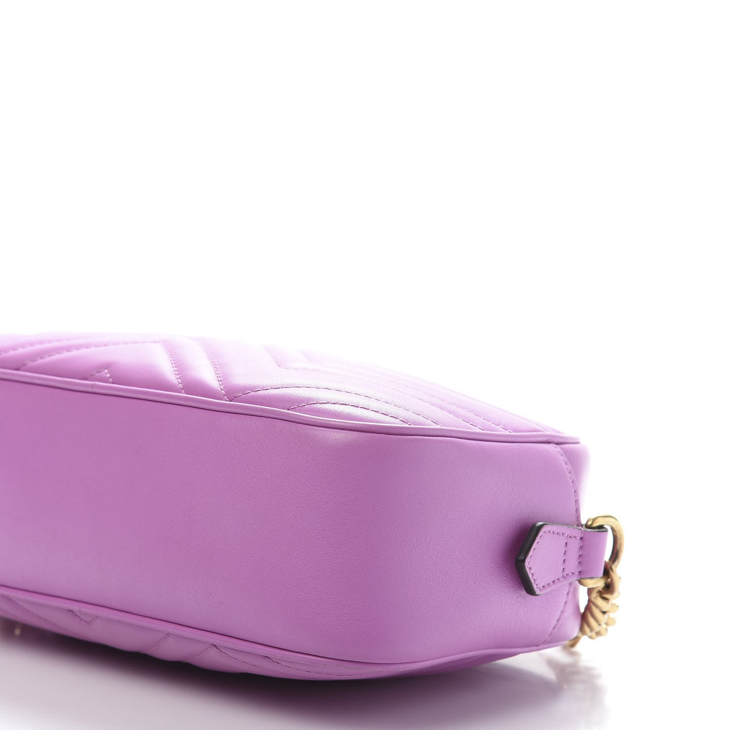 Calfskin Matelasse Small GG Marmont Chain Shoulder Bag Candy Mousse