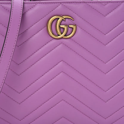 Gucci Calfskin Matelasse Small GG Marmont Tote Candy Mousse 8 of 10