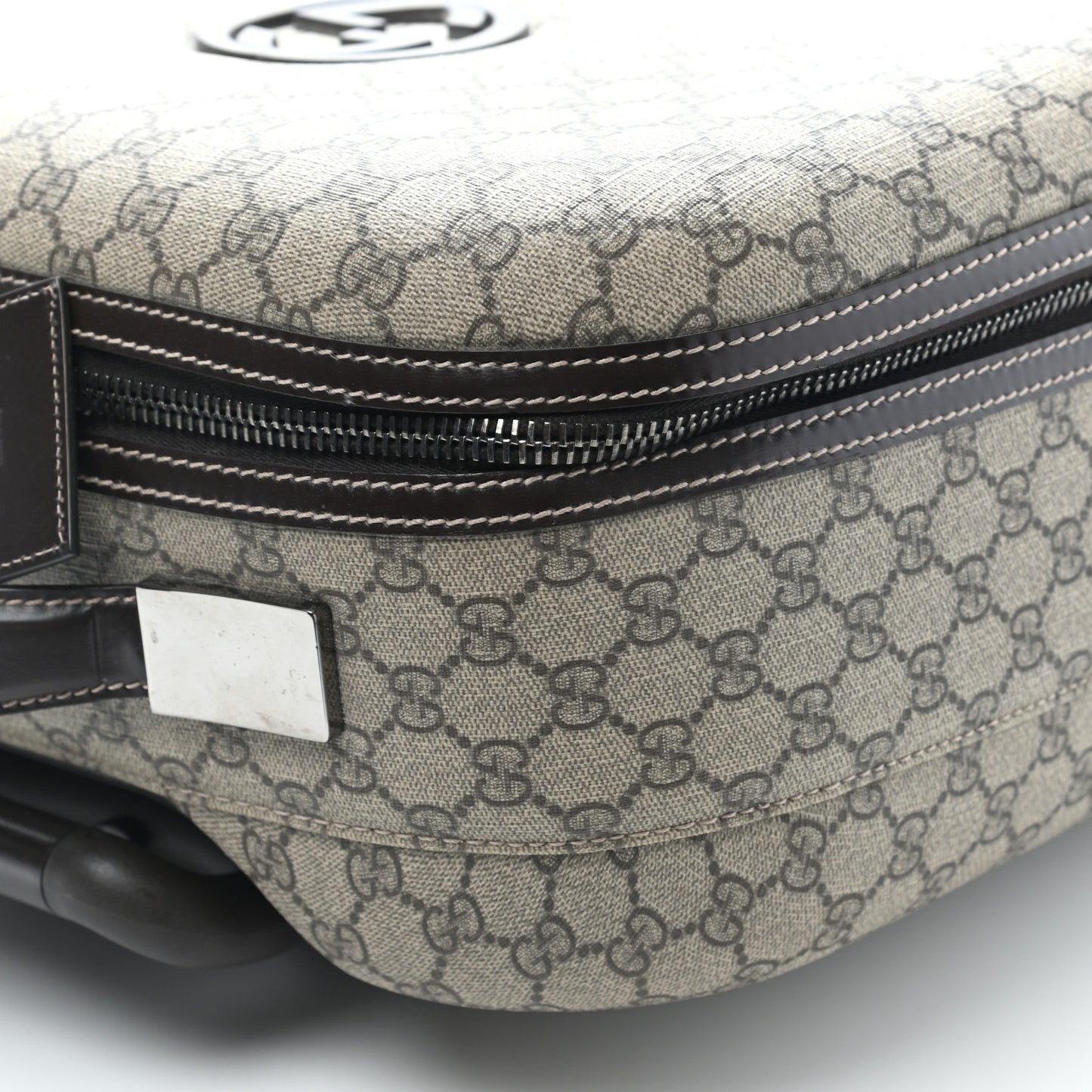 GG Plus Monogram Small Interlocking G Trolley Brown