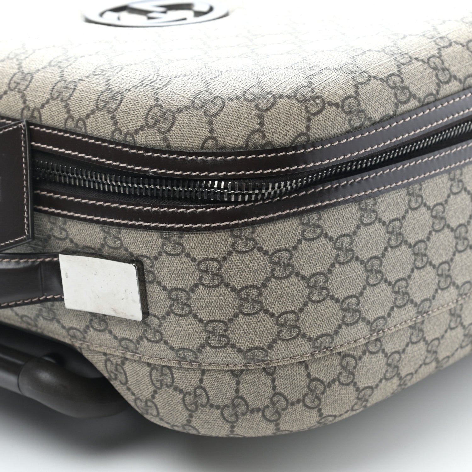 Gucci GG Plus Monogram Small Interlocking G Trolley Brown 10 of 18