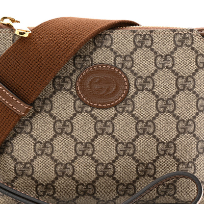 Gucci GG Supreme Monogram Azalea Calfskin Small Retro Interlocking G Wristlet Messenger Bag Beige Ebony Brown Sugar 8 of 10