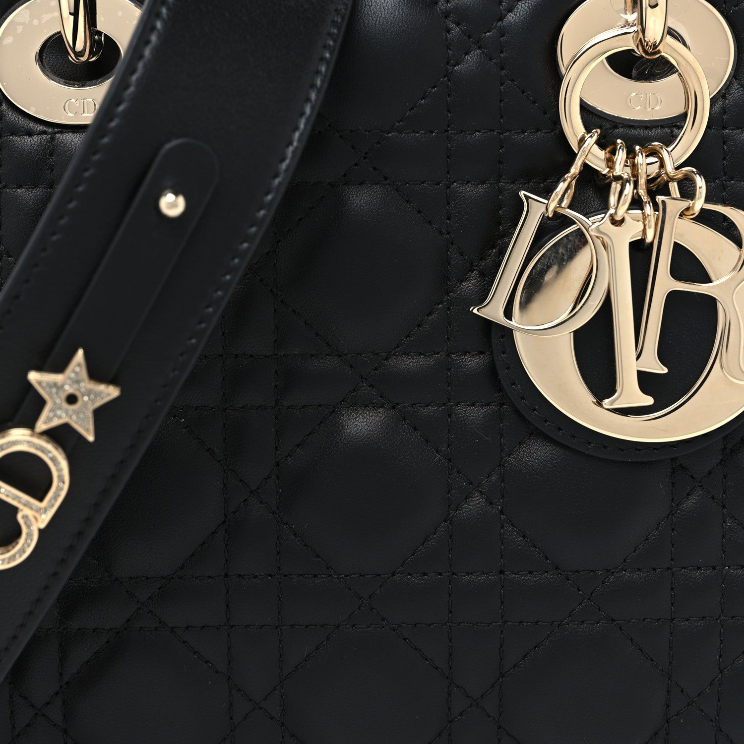 Christian Dior Lambskin Cannage Small My ABCDior Lady Dior Black 8 of 10