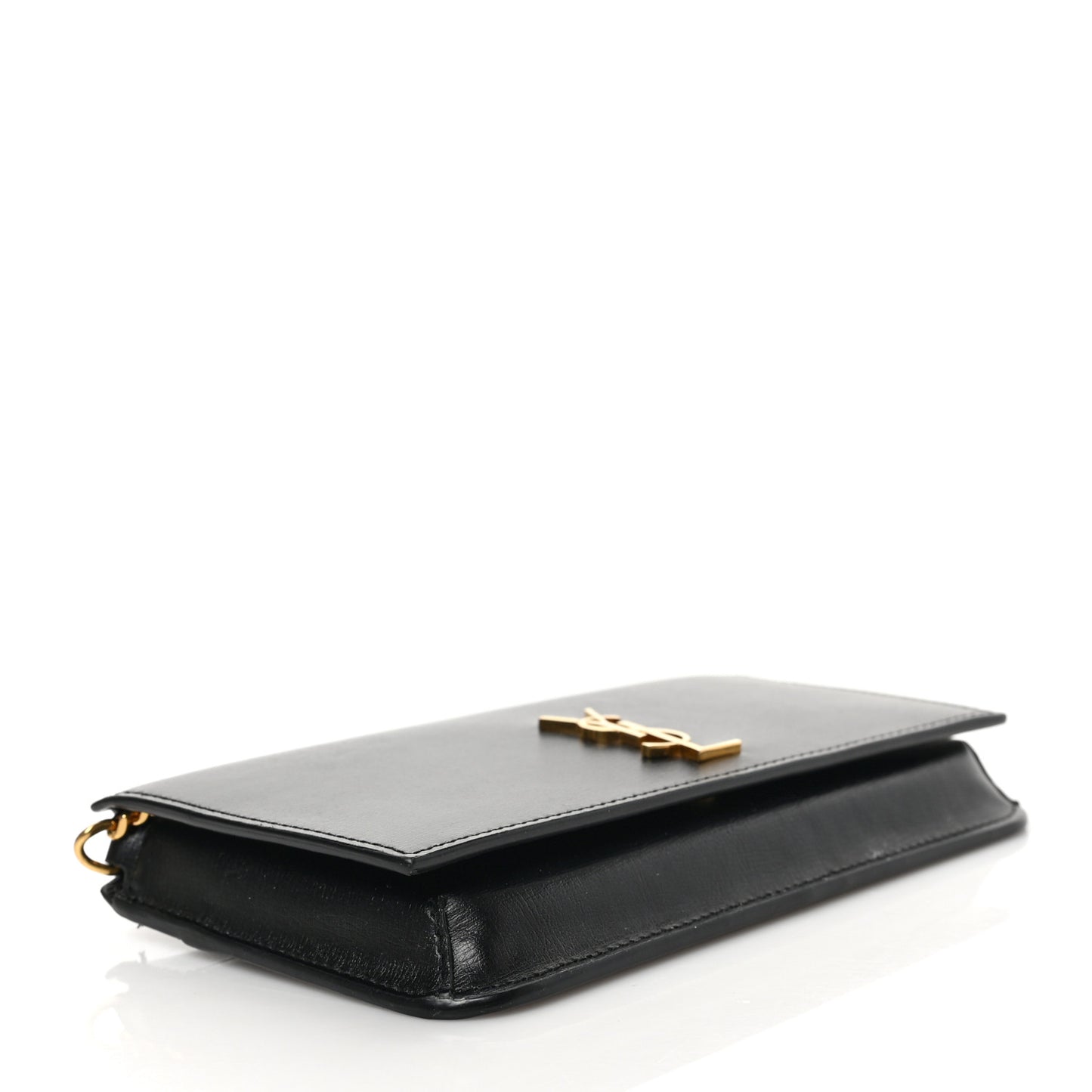 Smooth Calfskin Monogram Phone Holder Crossbody Black