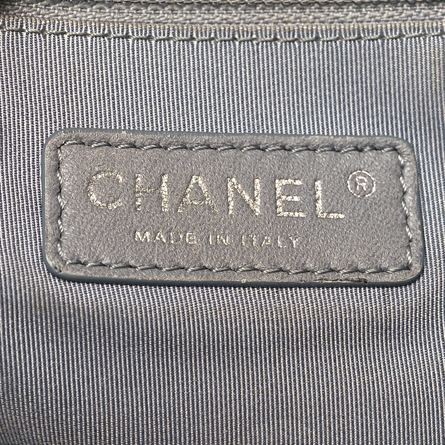 Chanel Patent Quilted Expandable CC Shoping Tote Grey 5 of 13