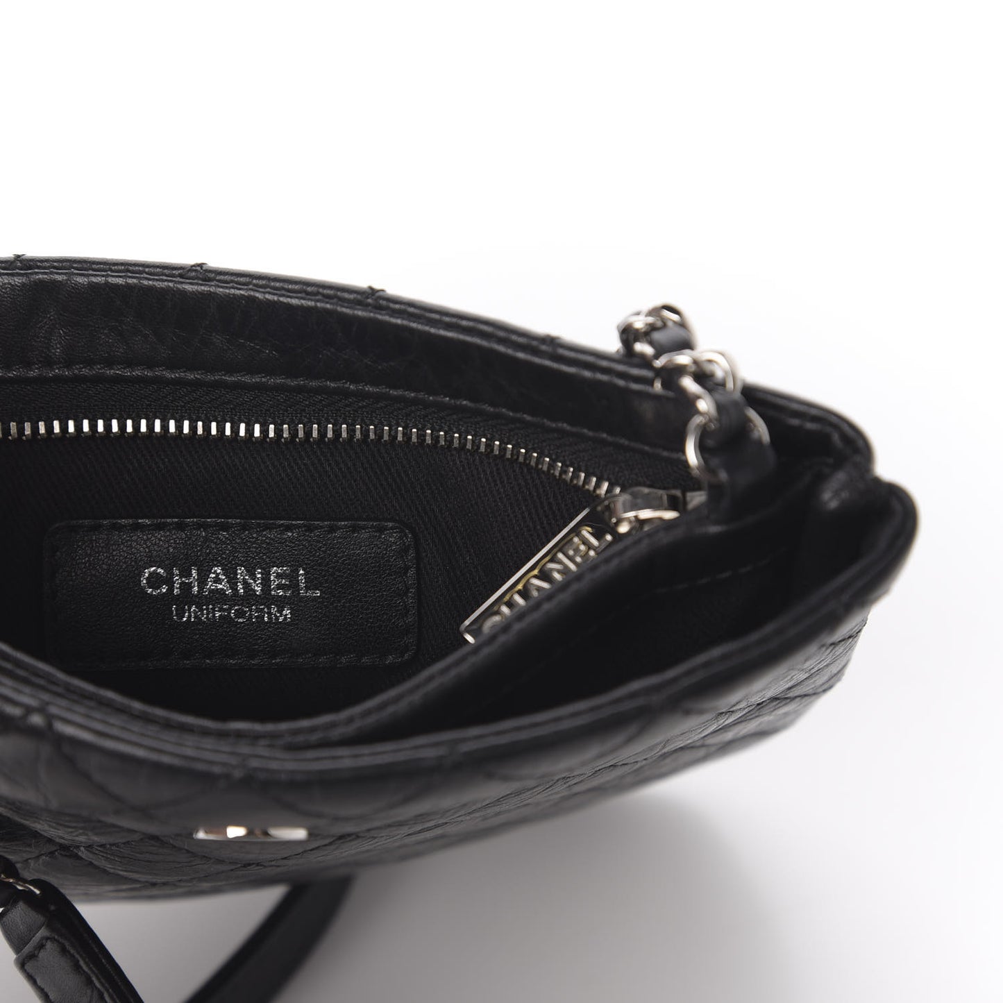 Calfskin Quilted Crossbody Bag Black
