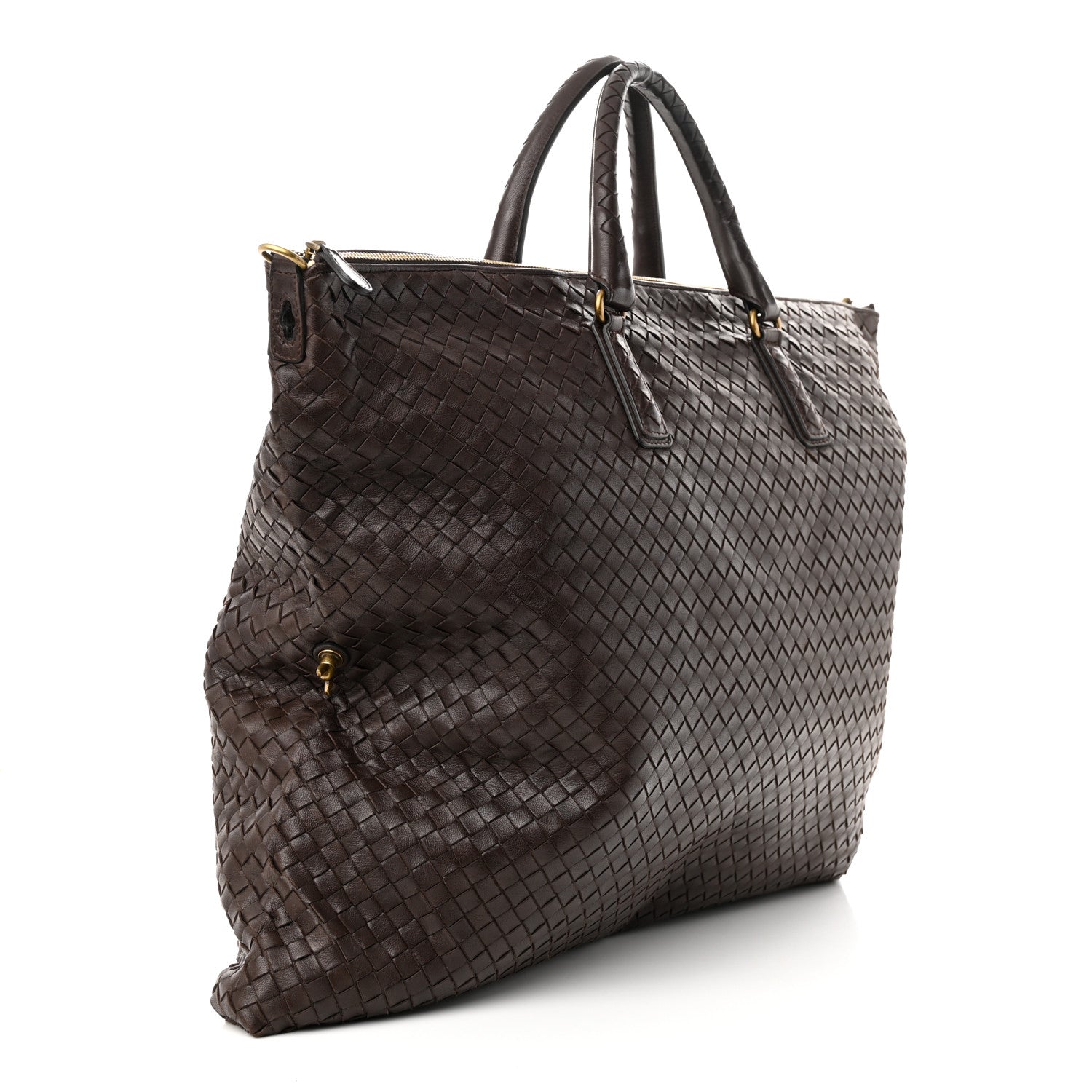 Bottega Veneta Nappa Intrecciato Maxi Convertible Tote Ebano 3 of 9