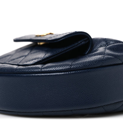 Chanel Caviar Quilted Polly Pocket Pouch Hobo Navy 10 of 11