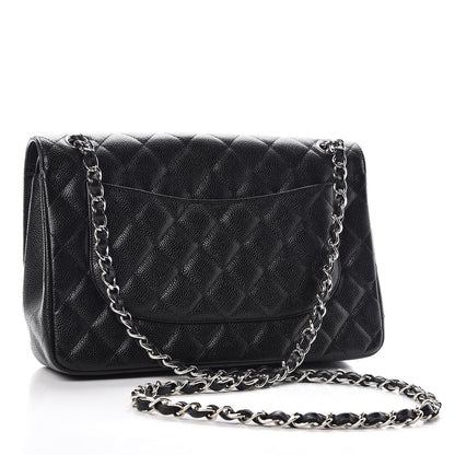 Chanel Caviar Quilted Jumbo Double Flap Black 4 of 16