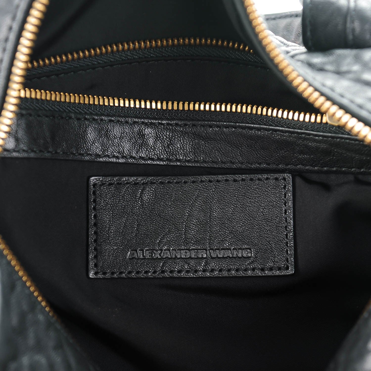 Alexander Wang Pebbled Lambskin Rocco Black Antique Brass Hardware 6 of 7