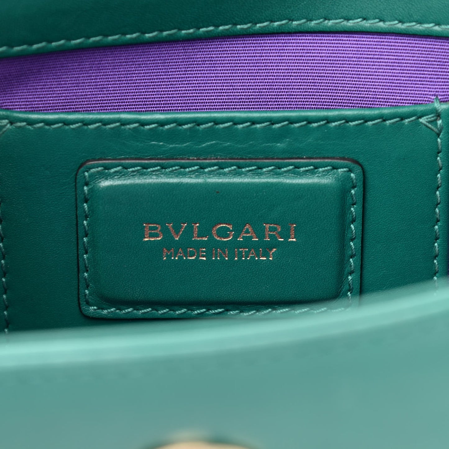 Calfskin Serpenti Forever Flap Clutch Emerald Green