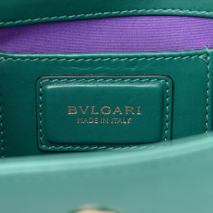 Bulgari Calfskin Serpenti Forever Flap Clutch Emerald Green 5 of 9