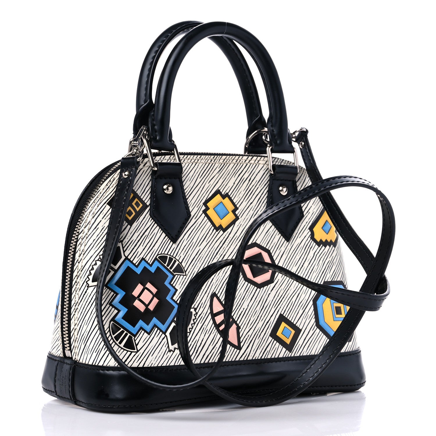 Louis Vuitton Epi Azteque Alma BB White 3 of 9